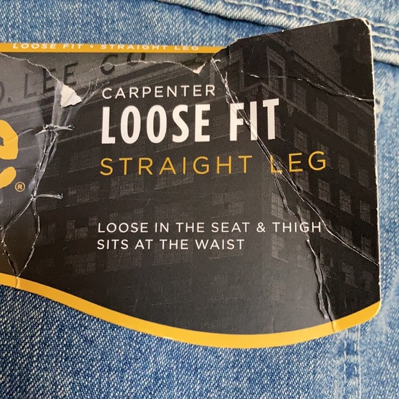 Relisted Lee carpenter loose fit straight leg retro stone men’s jean 42 x 32 - Picture 9 of 16